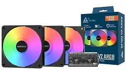 Комплект вентиляторів MONTECH GF120R V2 120MM ARGB PWM 3 Pack (B) - мініатюра 4