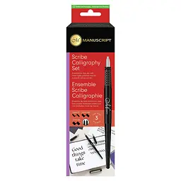 Набір для каліграфії Scribe Calligraphy 3 Nib Set (ручка 3 пера конвертер картридж) Manuscript - мініатюра 5