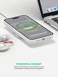 Силиконовый чехол с MagSafe для Apple iPhone 17 Pro, ICON2 MagCase, белый, противоударный, панель с мягкой подкладкой, защита всего корпуса, поддержка беспроводной зарядки, совместим с защитными стеклами и пленками, ArmorStandart (ARM86678) - мініатюра 8