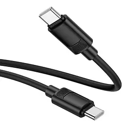 Дата кабель Hoco X122 Benefit Type-C to Type-C 60W 1 м Black - мініатюра 3