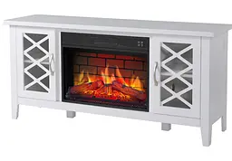 Камінокомплект ArtiFlame Odessa AF23 BS білий з обігрівом і звуком горіння вогню - мініатюра 5