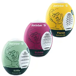 Набір мастурбаторів Satisfyer Masturbator Egg Set 3 шт. білий