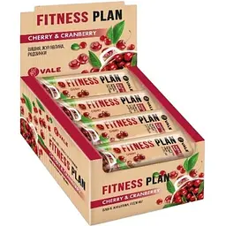 Батончик-мюслі Vale Fitness Plan Muesli Bar Cherry Cranberry 900 г (30 шт. x 30 г) - мініатюра 2