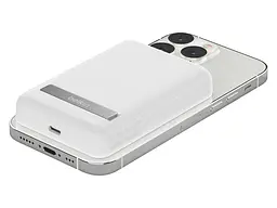 Зовнішній акумулятор (павербанк) Belkin 5000mAh 15W MagSafe Qi2 White (BPD004BTWT) - мініатюра 7