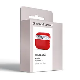 Силіконовий чохол для навушників Apple AirPods Pro 2 2022, Silicone Case, червоний, захисний чохол, ультратонкий і легкий, захист від подряпин, пилу та ударів, м"який силікон, ArmorStandart (ARM64541) - мініатюра 3