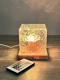 RGB LED нічник Dynamic Water Pattern Light з ефектом води, пультом ДК і USB живленням декоративна настільна лампа - мініатюра 2