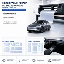 Набір Плівок захисних для салону Tesla Model Y juniper 2025- TPU (Кансолі Дисплея Ручок) - мініатюра 3