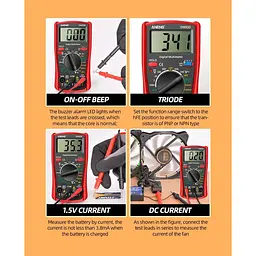 Мультиметр Aneng dm850 - Automatic Professional Digital Multimeter - мініатюра 8