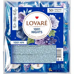 Уцінка. Чай чорний та зелений Lovare 1001 Ніч 100 г (50 шт. х 2 г)  - мініатюра 1