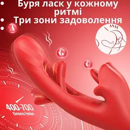 Вібратор I’MCUM Flirt Waves з стимуляцією клітора 5 режимів лизання, вібрацією та імітацією поштовхів (7970379617739) - мініатюра 3