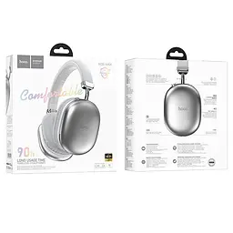 Накладні бездротові навушники Hoco W35 Max Joy Silver - мініатюра 5