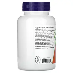 Часникова олія Now Foods Garlic Oil 250 капсул - мініатюра 2