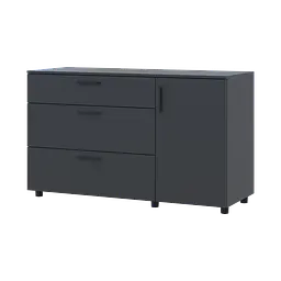 Комод Doros Торн Антрацит 3Ш/1Д 135х51.6х80 (41510185)