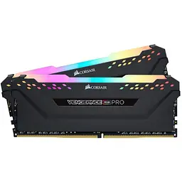 Пам'ять Corsair 16 GB (2x8GB) DDR4 3200 MHz Vengeance RGB Pro Black (CMW16GX4M2C3200C16)