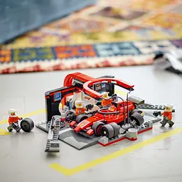 Конструктор LEGO City Піт-стоп і піт-екіпаж F1 з болідом Ferrari 322 деталі (60443) - мініатюра 5