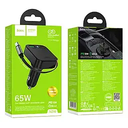 АЗП-USB HOCO NZ18 PD35W+QC3.0 (2Type-C/1USB) Black - мініатюра 3