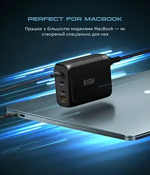 Мережевий зарядний пристрій ArmorStandart Resolute Power ARP-131 100W GaN Black (ARM70024) - мініатюра 9