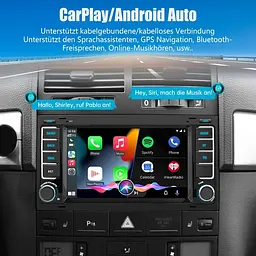 Автомобільне радіо AWESAFE для VW Touareg Transporter T5 Multivan, система Android 12, 7-дюймовий сенсорний екран, 2+32G - мініатюра 2