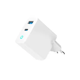 Зарядний пристрій Gembird 1хUSB-A (QC3.0 18W) + 1xType-C (PD 65W) white (TA-UC-PDQC65L-W-01) - мініатюра 2