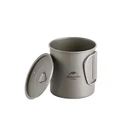Кружка титанова з ручкою 450 мл Naturehike NH20CJ005 - мініатюра 2