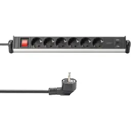 Блок розеток Digitus Office, 6xSchuko 16A, 3xUSB 2A, вимикач, 1.5 м, вилка Schuko - мініатюра 3