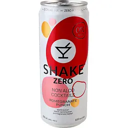 Напій соковмісний Shake Zero Pomegranate Punch сильногазований 330 мл (950046) - мініатюра 2