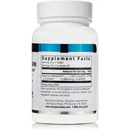 Метилфолат Douglas Laboratories Methyl Folate (L-5-MTHF) 1000 мкг 60 таблеток - мініатюра 2