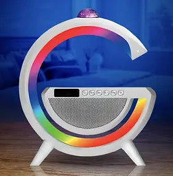 Настільна смарт-лампа-нічник 3 в 1 RGB G2388 з бездротовою зарядкою ∙ Багатофункціональний нічник Bluetooth колонка RGB 2388 - мініатюра 5