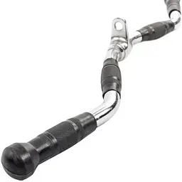 Ручка для верхньої тяги York Fitness 70см W-подібна з гумовими рукоятками, хром - мініатюра 2