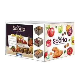 Контейнер для зберігання овочів SCORTA BOX, 23,5x28x20h, 9л сіро-бежевий - мініатюра 6