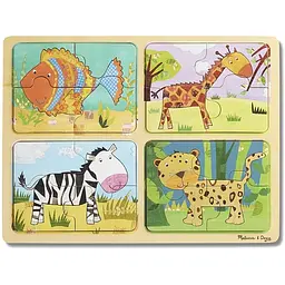 Пазли Melissa & Doug Тварини дерев'яні у футлярі (MD31362) - мініатюра 2