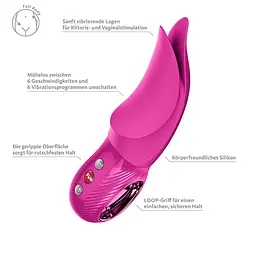 Вібратор для клітора Fun Factory VOLTA Magenta, гнучкий подвійний кінчик - мініатюра 7