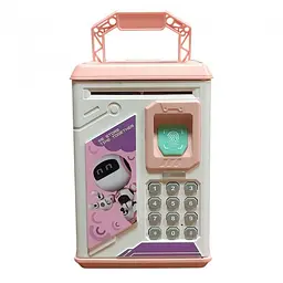 Дитяча скарбничка-сейф із кодовим замком рожева Money Box
