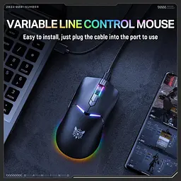 Комп'ютерна мишка Onikuma ігрова CW-98 Pro бездротова 12000 DPI RGB підсвітка 3 режими підключення для ПК ноутбука - мініатюра 7