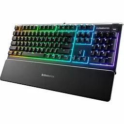 Клавіатура SteelSeries Apex 5 Hybrid Mechanical RGB Switch USB Black (64532) - мініатюра 4