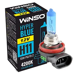 Галогенова лампа Winso H11 12V 55W PGJ19-2 HYPER BLUE 4200K(712820)