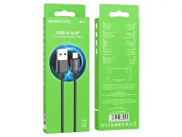 Кабель Borofone BX87 Sharp charging data cable for iP Black (BX87LB) (6974443389005) - мініатюра 2