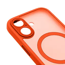 Чехол для Apple iPhone 17, Lush MagCase, оранжевый, противоударная панель-накладка из TPU и PC, полупрозрачный чехол с MagSafe (с магнитом), с защитой камеры, поддержка беспроводной зарядки, защита всего корпуса, ArmorStandart (ARM87483) - мініатюра 4