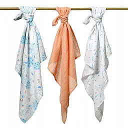 Пелюшки муслінові бавовняні BabyOno 70х70 см 3 шт. (348/09) - мініатюра 3