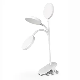 Лампа настільна ColorWay Flexible & Clip, White, 100 Лм, 24 LED, сенсорне керування, microUSB, 1800 mAh (CW-DL10FCB-W) - мініатюра 2