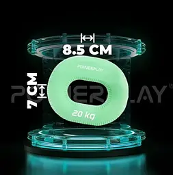 Еспандер кистьовий силіконовий PowerPlay PP-4336 Hand Grip Medium 20 кг Зелений (PP_4336_Green_20kg) - мініатюра 5