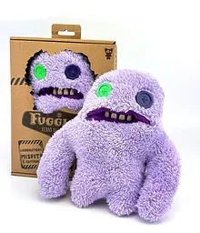 М'яка іграшка монстрик із зубами Фуглер Sunti Fuggler Funny Ugly Monster Фаглер зубастик 22см Двоокий Йетті фіолетовий монстр