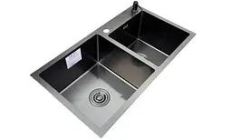 Кухонна мийка Romzha Arta U-730D BL RO43520, Нержавіюча сталь - мініатюра 5