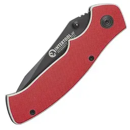 Ніж складаний туристичний ручка з металевими вставками 194 мм INTERTOOL HT-0595 - мініатюра 3