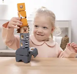 Дерев'яний конструктор Друзі лісових тварин Melissa & Doug Blockables Woodland Friends 16 деталей від 2 років (SKU-198) - мініатюра 6