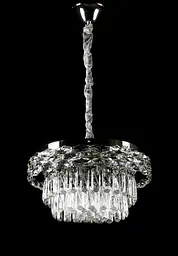 Хромована кришталева світлодіодна люстра Splendid Ray LA7013/400/4+LED (CR), 40 см на 4 лампи E14 з LED-підсвічуванням - мініатюра 2
