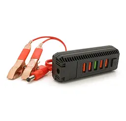 Зарядний пристрій 4 USB 2.0+USB 3.0 Voltronic ZS112, ліхтарик, з крокодилами, живлення 12 В - мініатюра 3