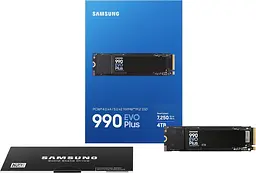 Накопичувач SSD 4ТB Samsung 990 EVO Plus M.2 2280 PCIe 5.0 x2 NVMe V-NAND TLC (MZ-V9S4T0BW) - мініатюра 3