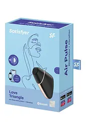 Стимулятор Satisfyer Love Triangle Вакуумний кліторальний з вібрацією, 14.5х5.6 см чорний - мініатюра 2