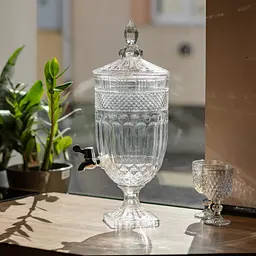 Лимонадниця Topaz Crystal 5л із краном HP-19-294 глек диспенсер для напоїв прозорий Yiwu HP-19-294 - мініатюра 4